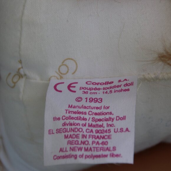 Vintage 1993 Corolle Doll - Original Corolle Clothing - Picture 9 of 13